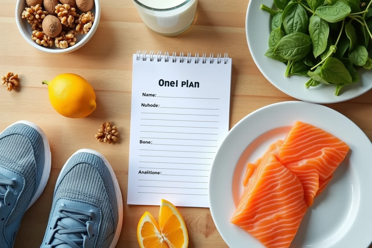 Aliments riches en calcium et oméga-3 recommandés dans l'alimentation pour la maladie de Sever chez l'enfant sportif